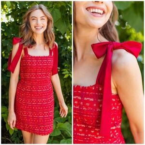 NWT Koch Cherry Tweed Stella Dress